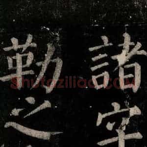 唐代 颜真卿 楷书《乞题放生池额表碑阴记 之四十五》毛笔书法楷书作品图片欣赏