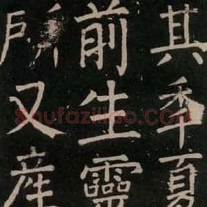 唐代 颜真卿 楷书《李玄靖碑 之五十四》毛笔书法楷书作品图片欣赏