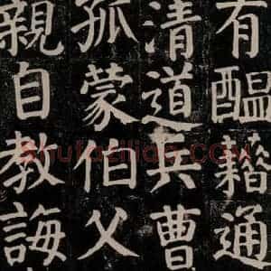 唐代 颜真卿 楷书《颜氏家庙碑 之七十》毛笔书法楷书作品图片欣赏