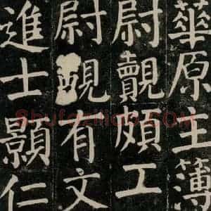 唐代 颜真卿 楷书《颜氏家庙碑 之八十》毛笔书法楷书作品图片欣赏