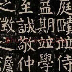 唐代 颜真卿 楷书《颜氏家庙碑 之八十五》毛笔书法楷书作品图片欣赏