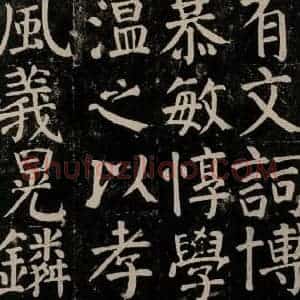 唐代 颜真卿 楷书《颜氏家庙碑 之八十九》毛笔书法楷书作品图片欣赏