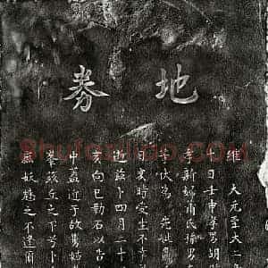 元代 楷书买地券拓片《元胡时中母聂氏买地券》高清图片欣赏