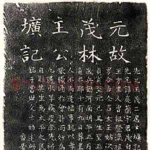 元代 楷书 正书墓志拓片《元王庭兰墓志》高清图片欣赏