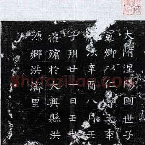 隋代 楷书墓志拓片《隋张振墓志》高清图片欣赏