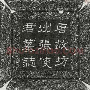 唐代 隶书 楷书墓志拓片《唐张大礼墓志》高清图片欣赏