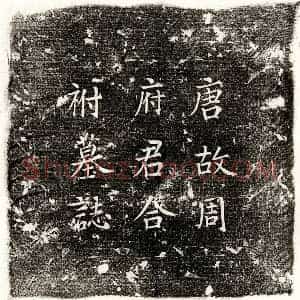唐代 正书墓志拓片《唐周广及妻戎氏墓志》高清图片欣赏