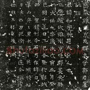 北朝 隶书墓志拓片《北齐郭和墓志》高清图片欣赏