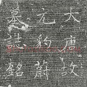 唐代 楷书墓志拓片《唐元豹蔚墓志》高清图片欣赏