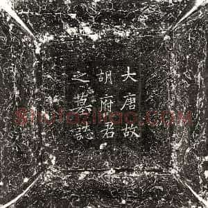 唐代 楷书墓志拓片《唐胡崇献墓志》高清图片欣赏
