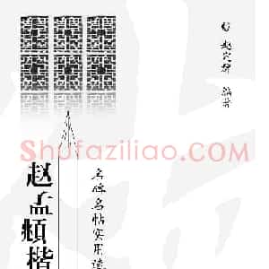 锦言精华--赵孟頫楷书大格集字帖