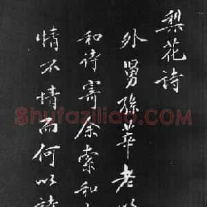 黄庭坚行楷书法《梨花诗》