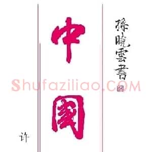 孙晓云行书《中国赋》