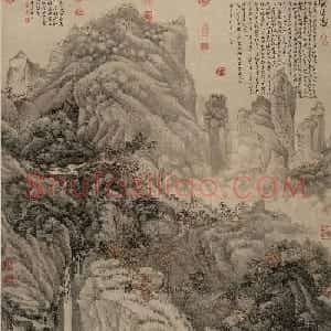 明代沈周书画欣赏《庐山高图》