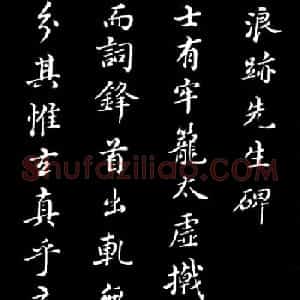 董其昌书法作品欣赏《浪迹先生碑》附跋