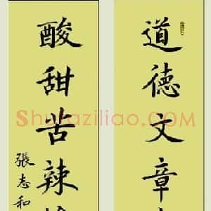 张志和书法对联作品20幅