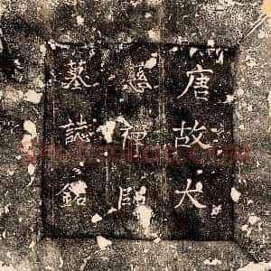 唐代 正书墓志拓片《唐大慈禅师墓志盖》高清图片欣赏