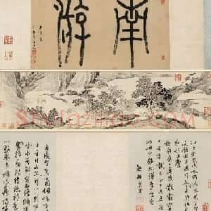 明代唐寅36岁书画作品《南游图》