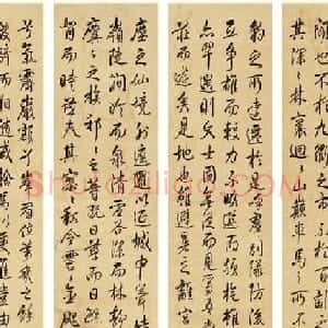 乾隆57岁御笔书法《斗鹿赋十条屏》