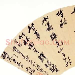 倪元璐草书作品《澜园招饮诗扇面》