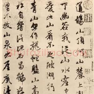 赵孟頫书法真迹赏析《道场诗帖》两种