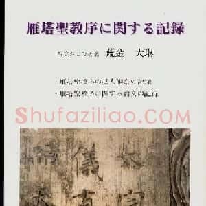 荒金大琳编著《褚遂良雁塔圣教序扩大观察记录》