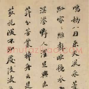祝允明书法题跋采菱图卷