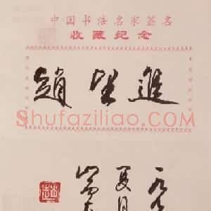 赵望进书法签名欣赏
