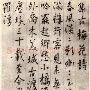 明清志士仁人傅山行书集古梅花诗