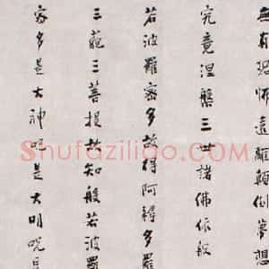 华人德书法作品欣赏《心经》3种