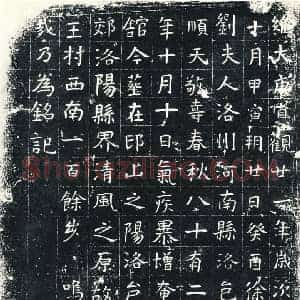 唐代 楷书墓志拓片《徐君妻刘夫人墓志》高清图片欣赏