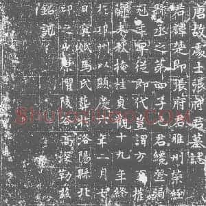 唐代 楷书墓志拓片《唐故处士张府君墓志》高清图片欣赏