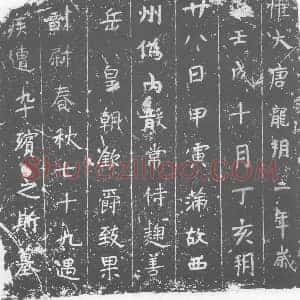 唐代 楷书墓志拓片《西州内散常侍曲善岳》高清图片欣赏