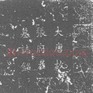 唐代 楷书墓志拓片《唐元功臣故冠军大将军右龙武军大将军张公墓志铭》高清图片欣赏