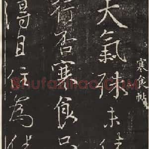 颜真卿行书作品欣赏《寒食帖》与《乍奉辞帖》