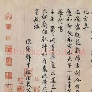 鲜于枢书法大图欣赏《跋王大令保母帖》
