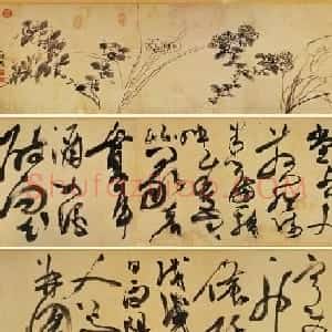 明代狂草大家陈淳草书手卷赏析《写生诗卷》