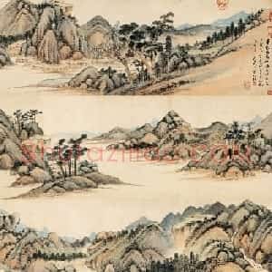 董其昌晚年书画精品《仿黄公望富春大岭图》