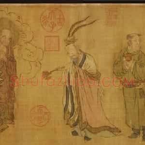 宋代赵光辅人物画欣赏《番王礼佛图》