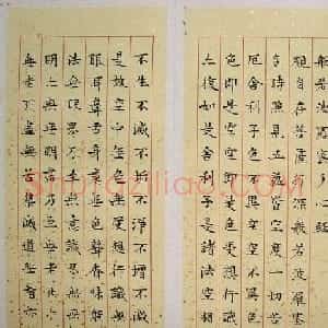 女书法家毛燕萍小楷书心经