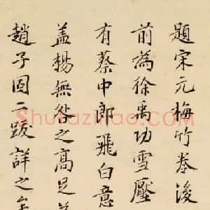 明末鉴藏家徐守和书法题梅竹卷后